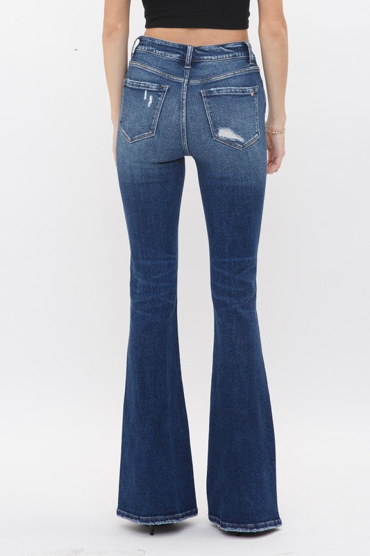 Mica Denim-Button Fly Flares