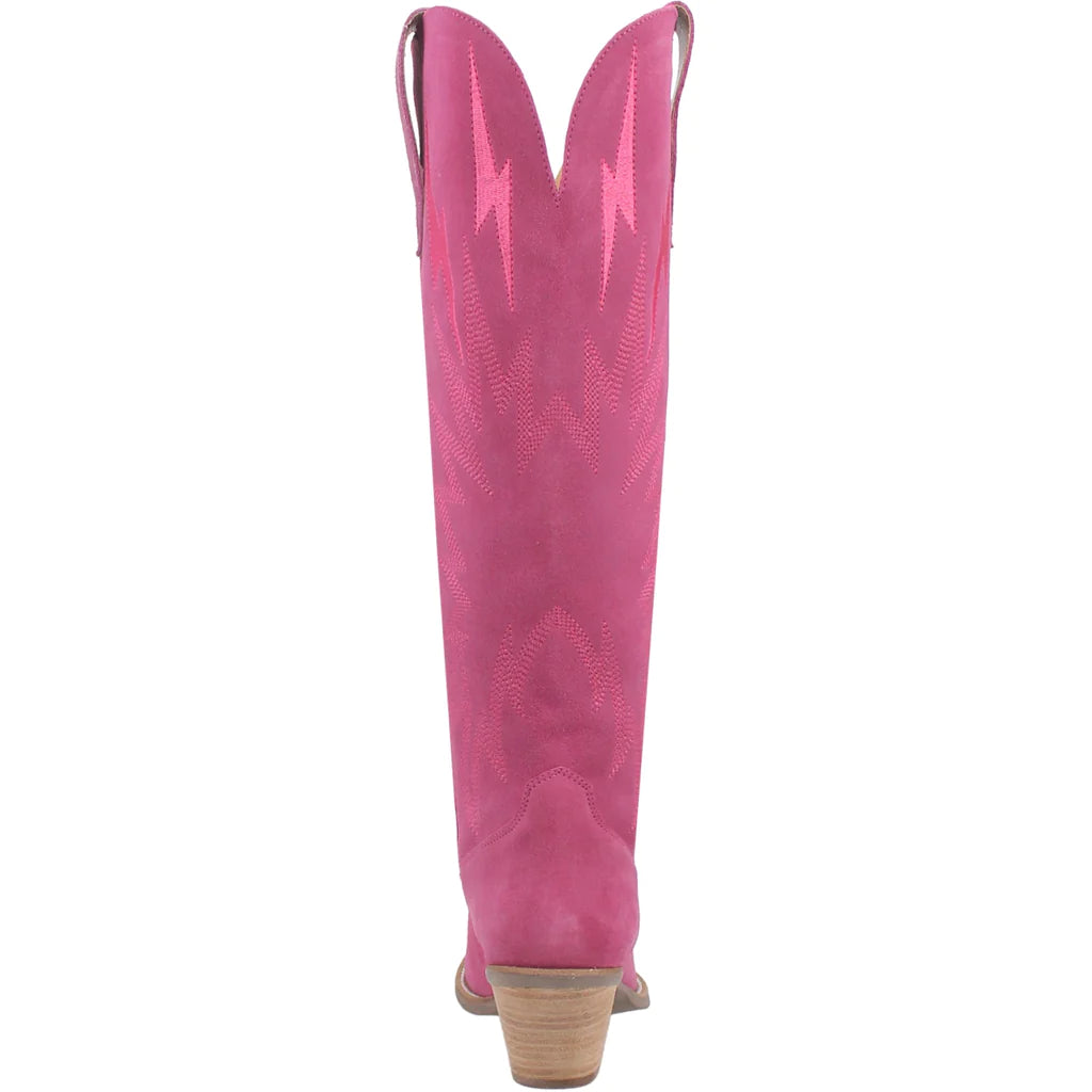 Dingo Leather Suede Thunder Road Western Boots-Pink