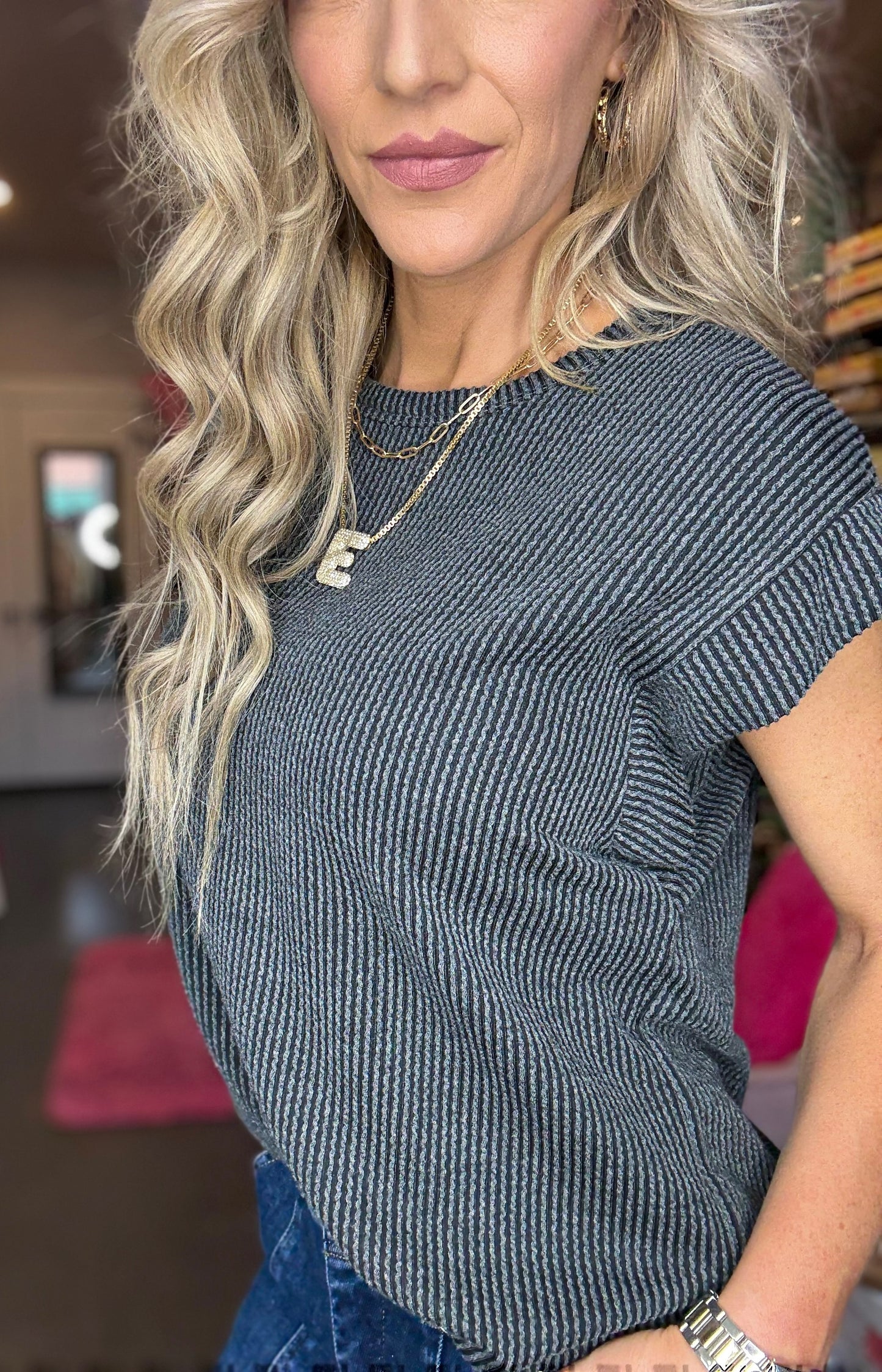 Dolman Short Sleeve Blouse