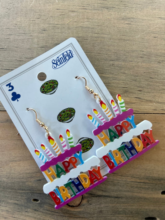 HAPPY BIRTHDAY CAKE Earrings - Twisted Sisters Shoetique