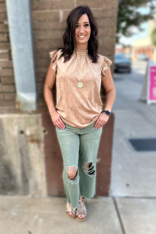 90s Green Vintage Flare Jeans
