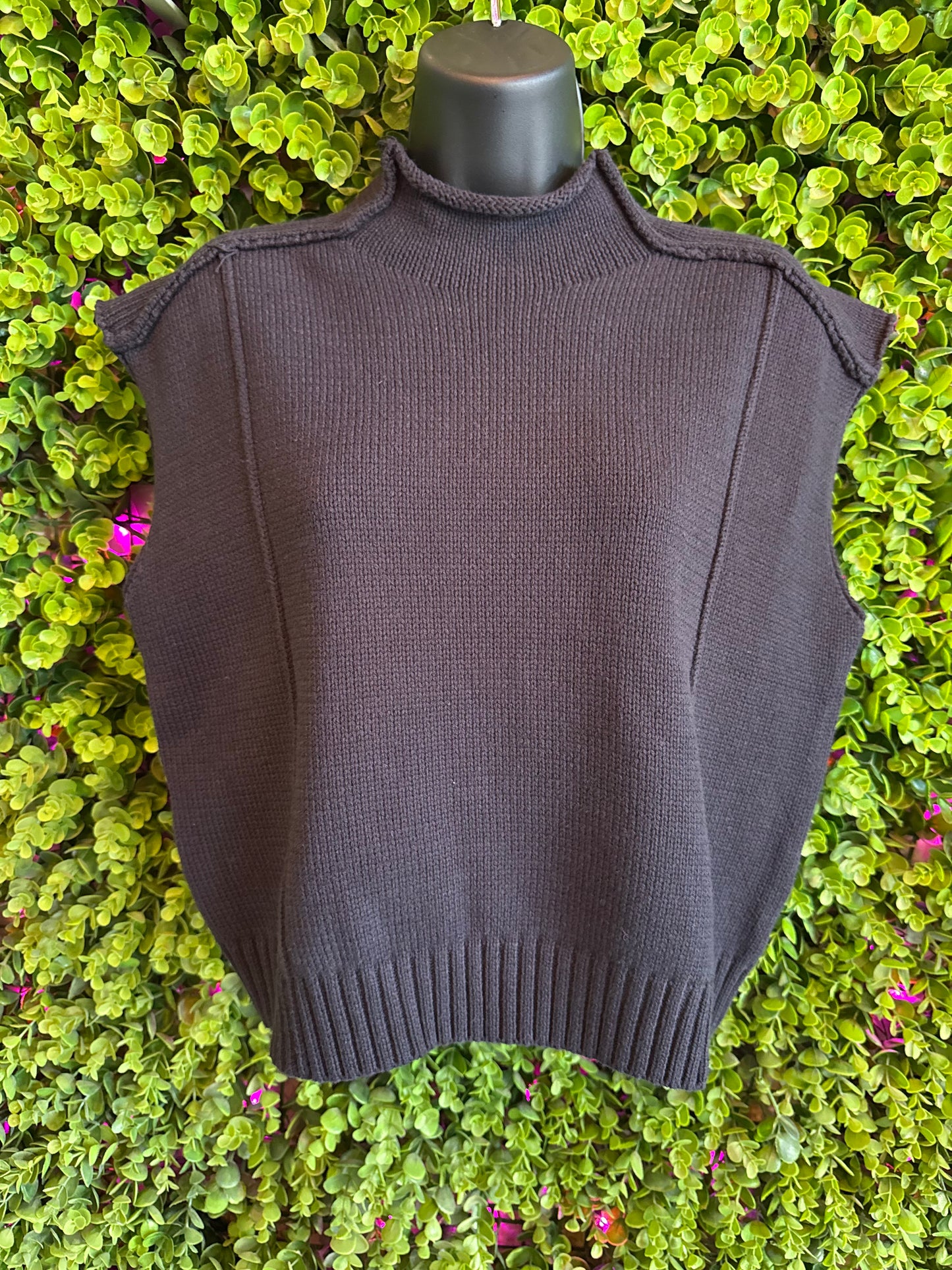 Midnight Mood Mock Neck Knit Top