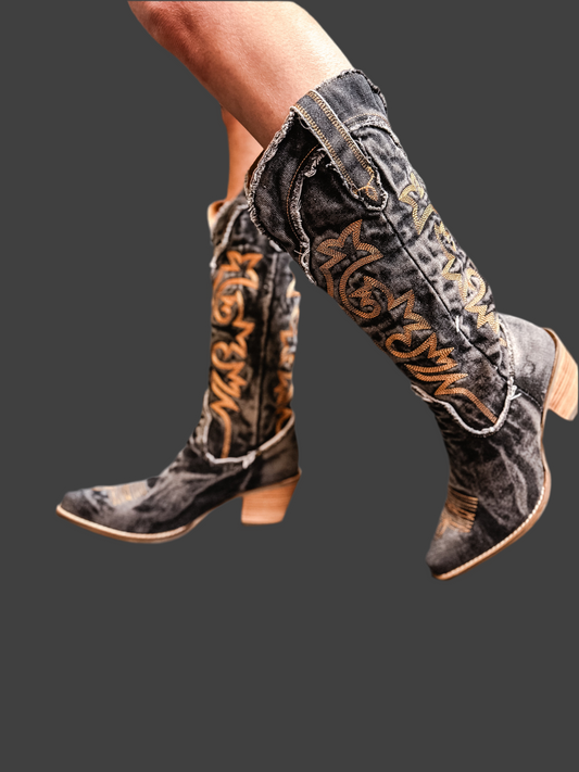 Dingo Boots-Texas Tornado Black