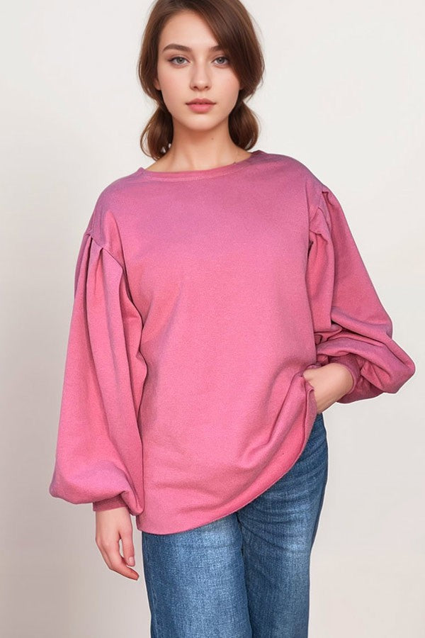 Bubble Sleeve Sweatshirt