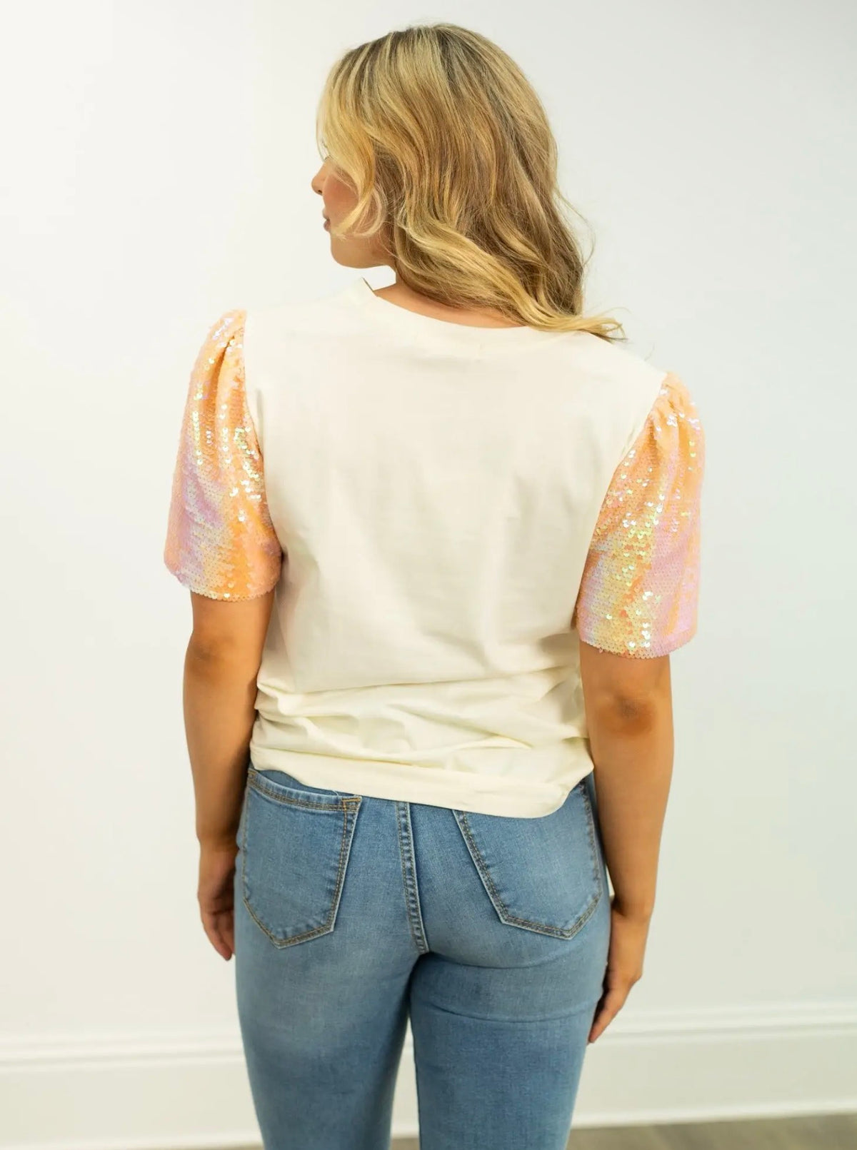 Pumpkin Sequin Tee