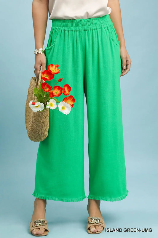 Island Linen Blend Wide Leg Pants - Twisted Sisters Shoetique