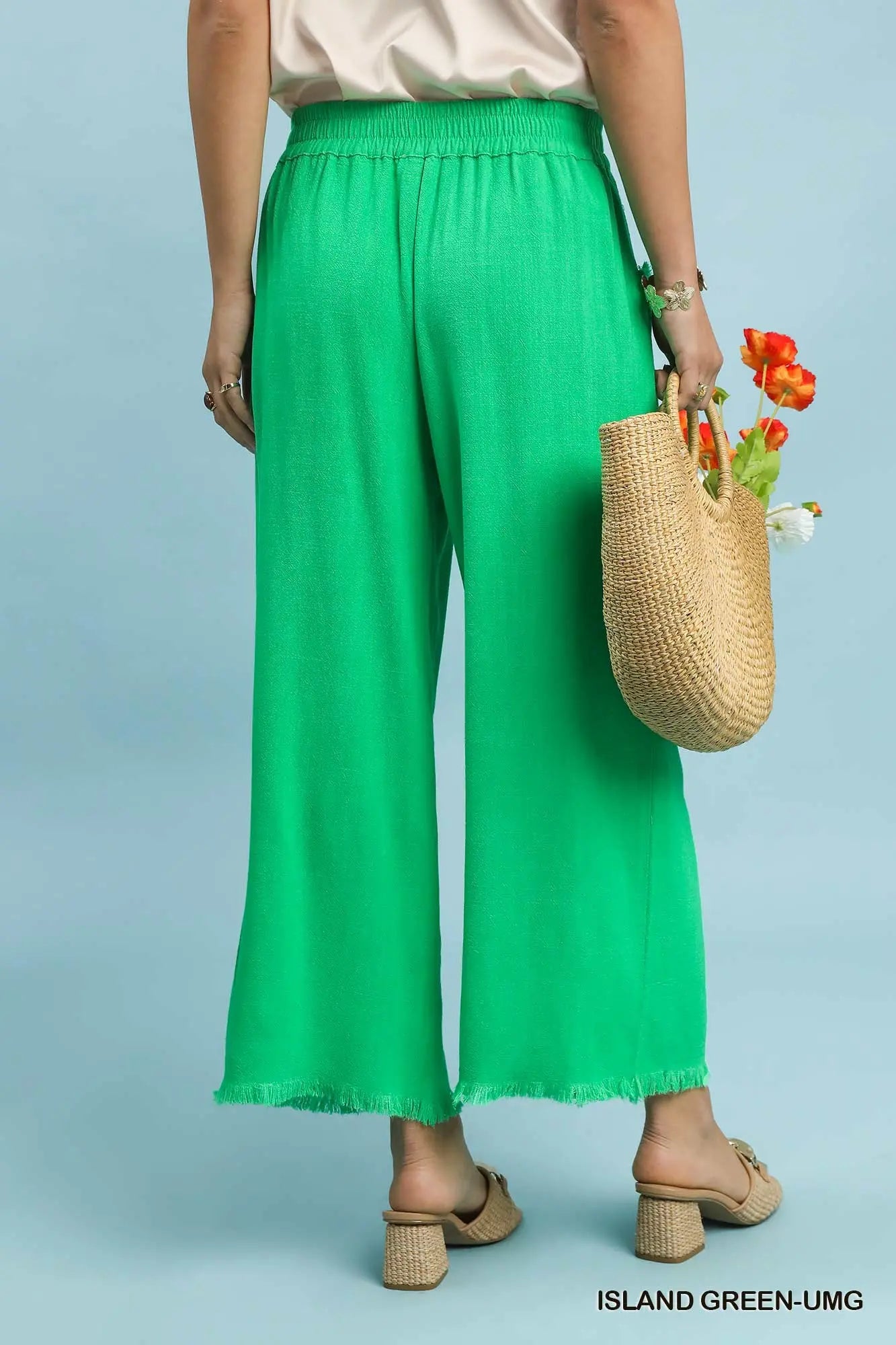 Island Linen Blend Wide Leg Pants