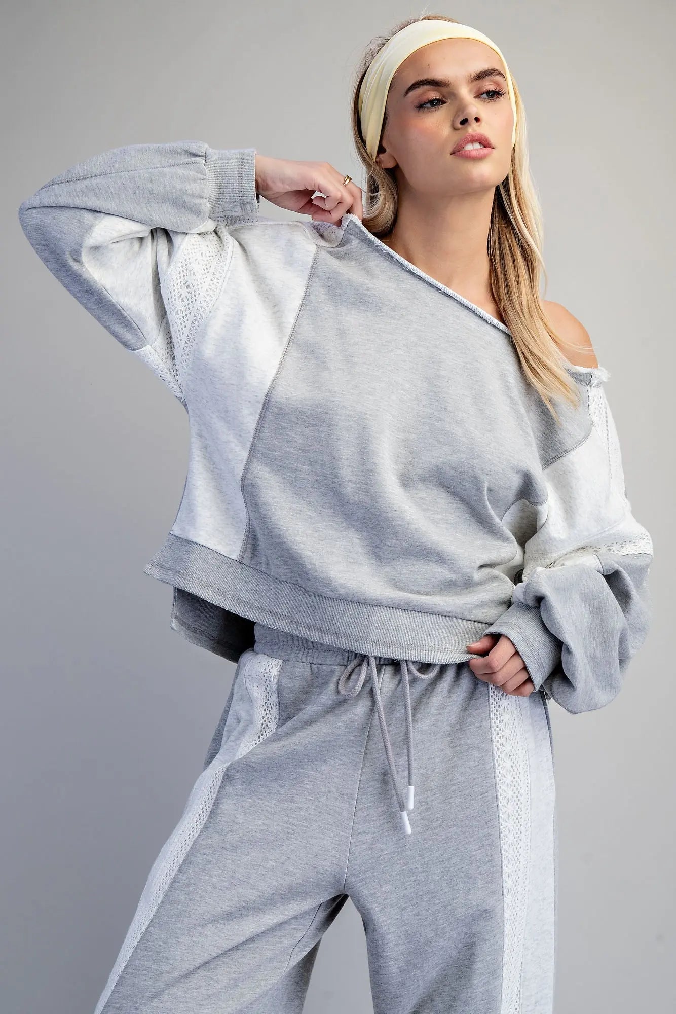 Mineral Washed Boat Neck Pullover