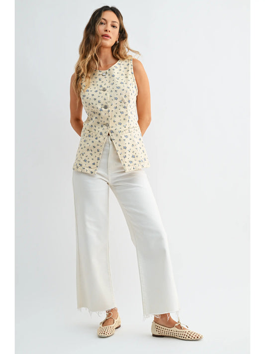 Slim Scissor Cut Wide Leg Jean