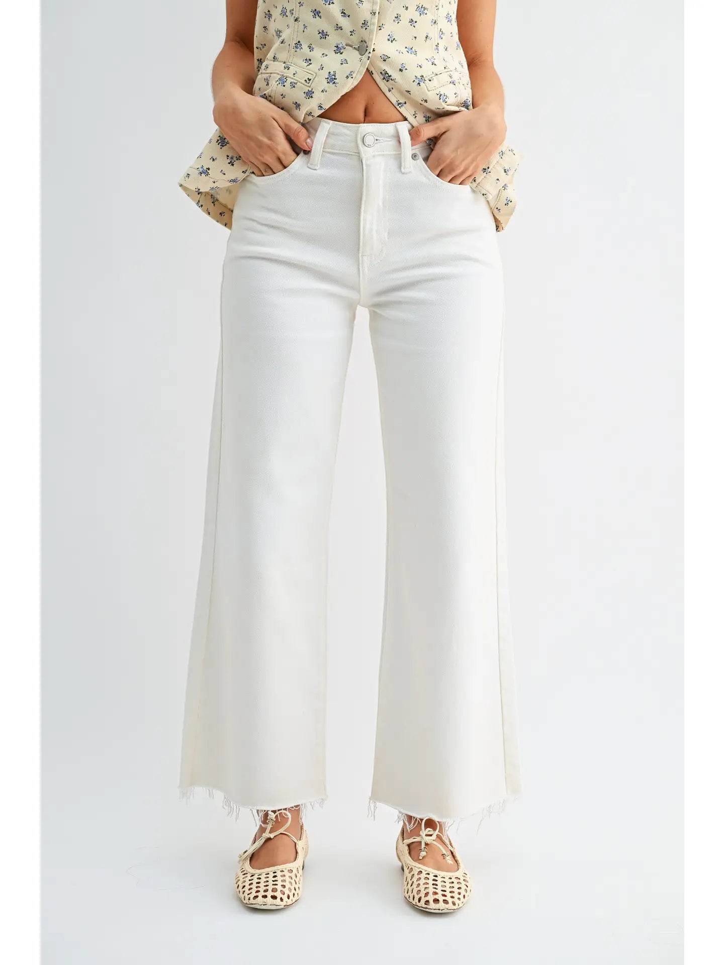 Slim Scissor Cut Wide Leg Jean