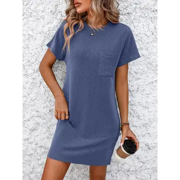 Short Sleeve Pocket Dress