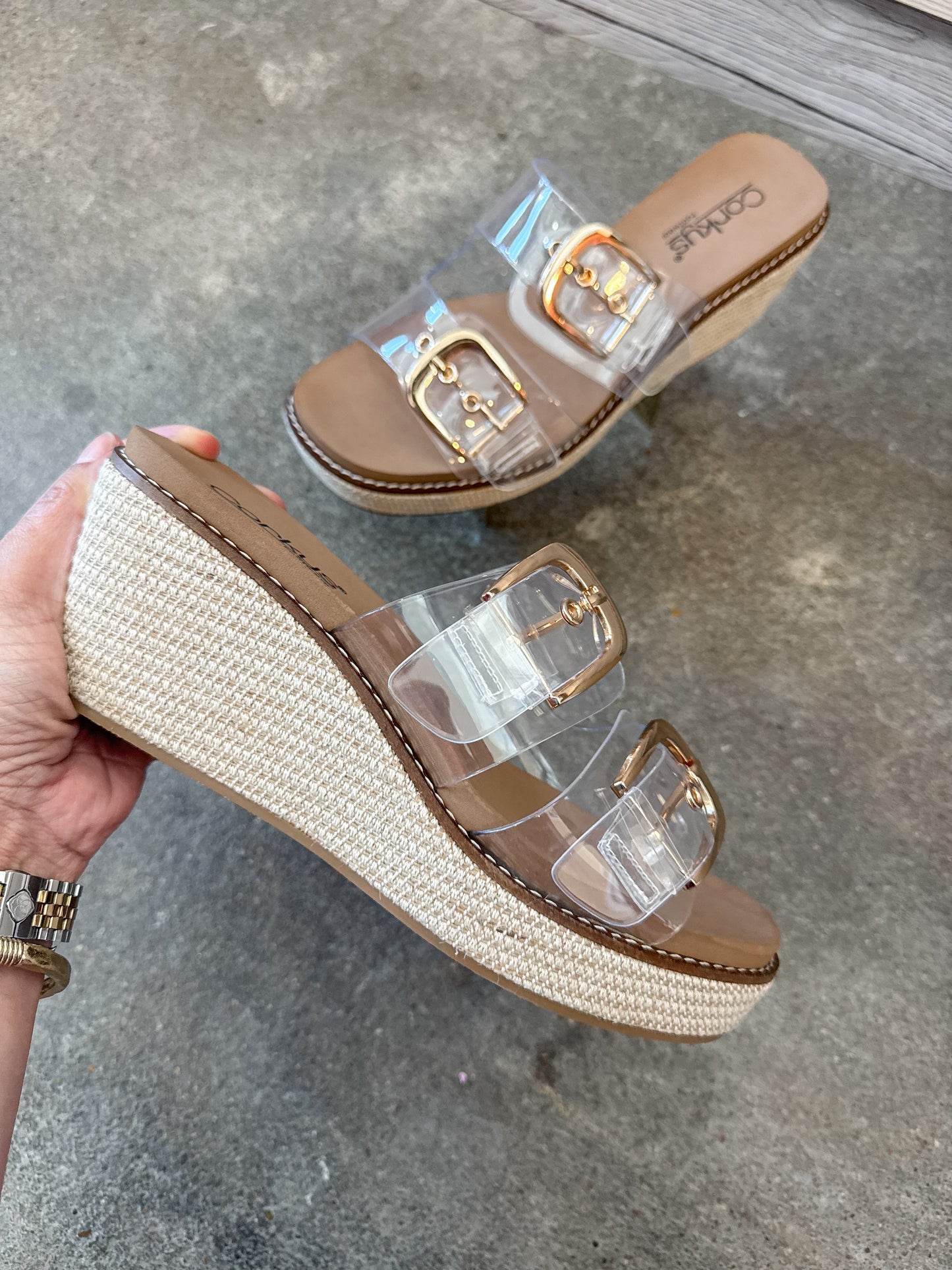 Corkys-Manifest Sandals-Clear