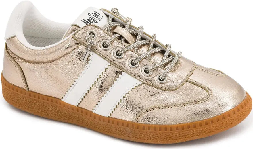Corky’s Heads Up Gold Metallic Sneakers