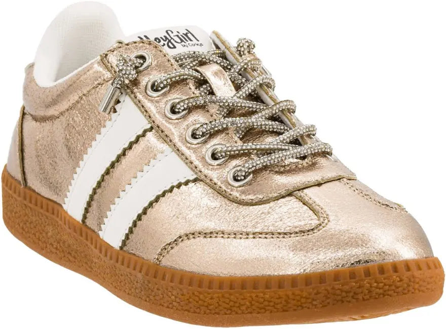 Corky’s Heads Up Gold Metallic Sneakers
