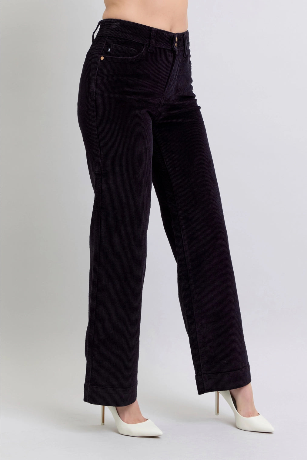 Judy Blue-Black Corduroy Trousers