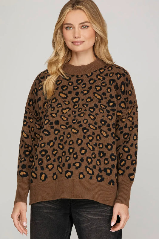 Mocha Leopard Sweater