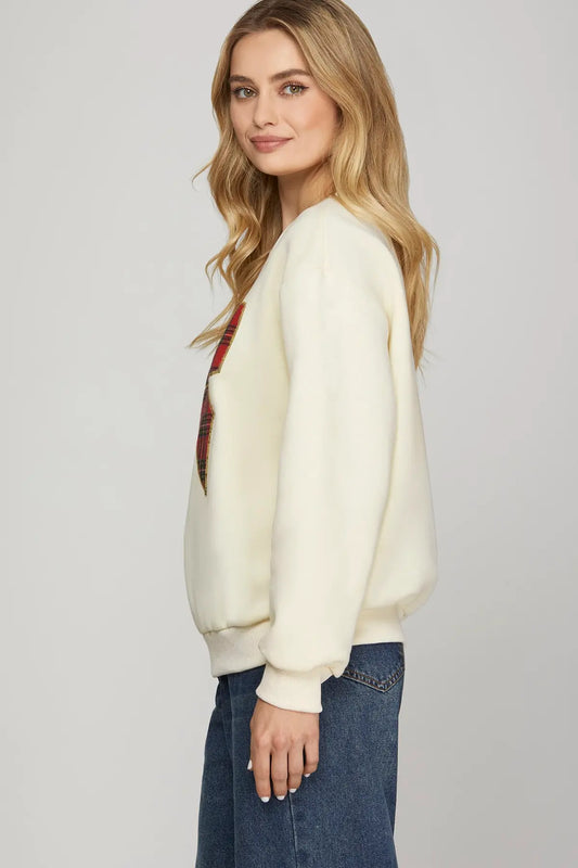 Plaid Bow Sweater
