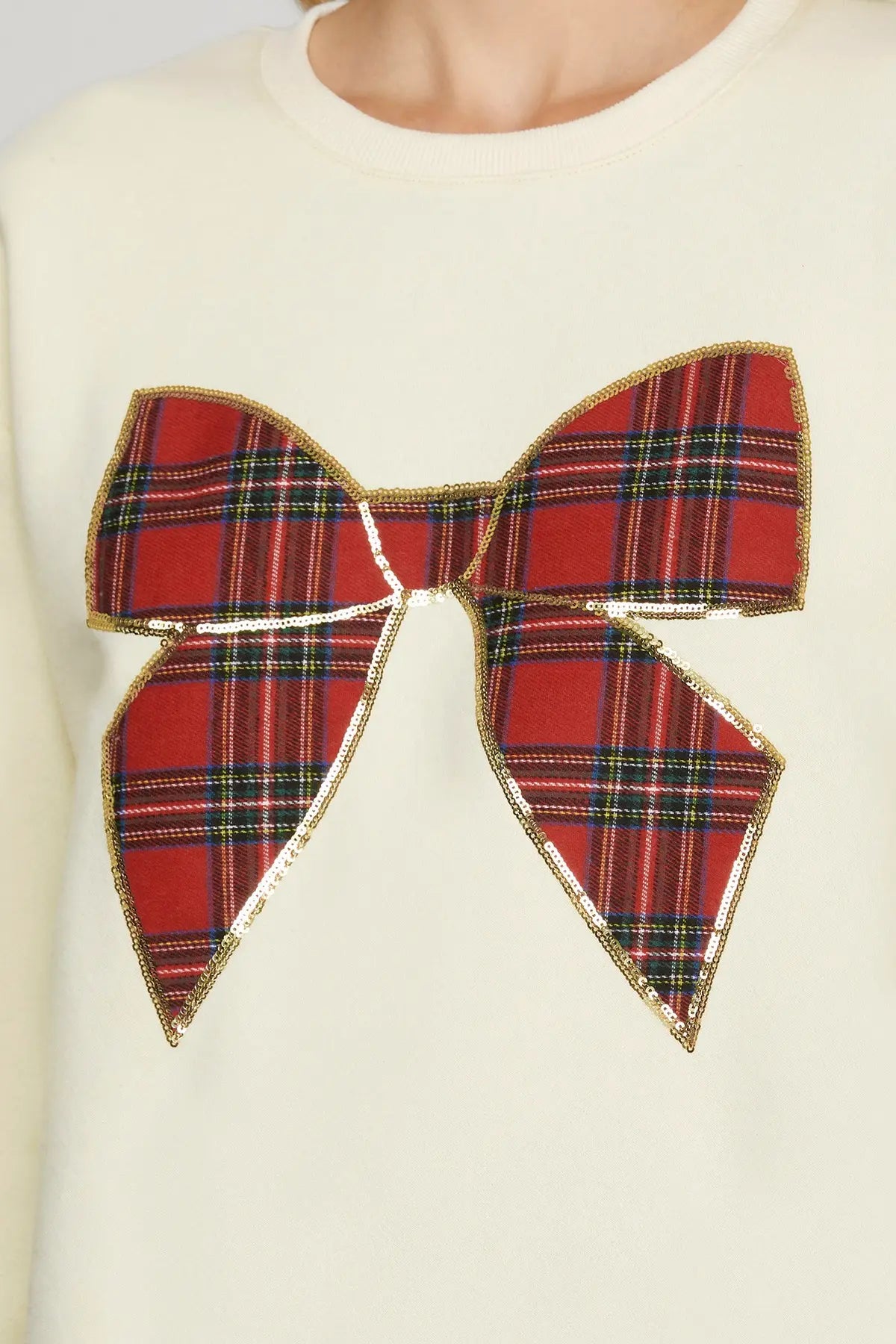 Plaid Bow Sweater