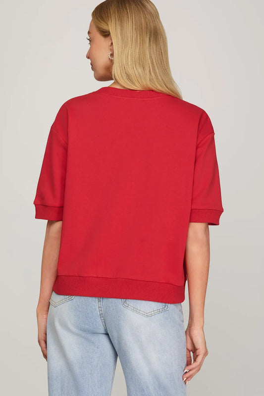 Plaid Bow Short Sleeve