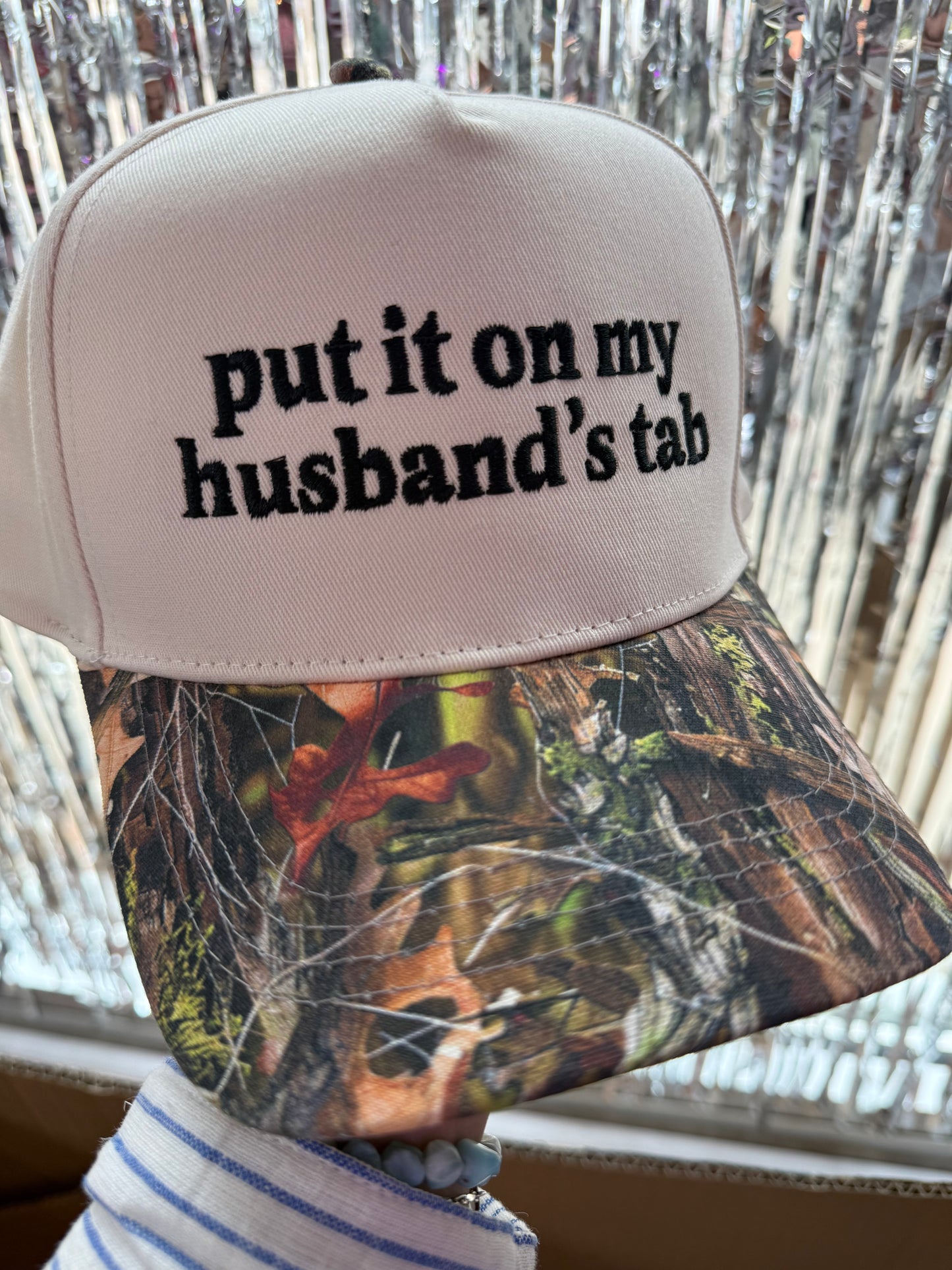 Put It on my Husband’s Tab Hat-Camo - Twisted Sisters Shoetique