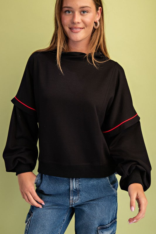Black Knit Pullover