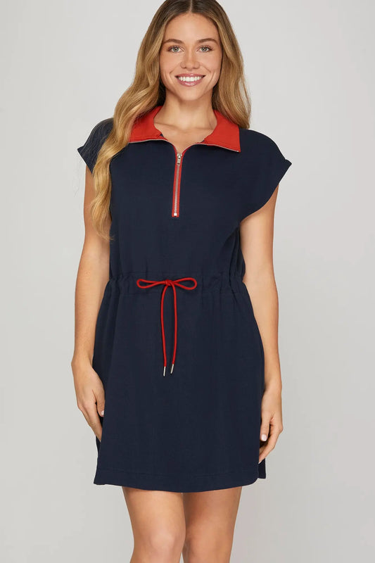 navy blue game day dress Sequin Game Day Tunic Dress S main image 0