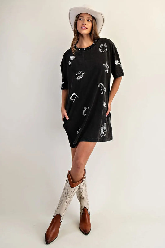 Snow Wash Western Dress