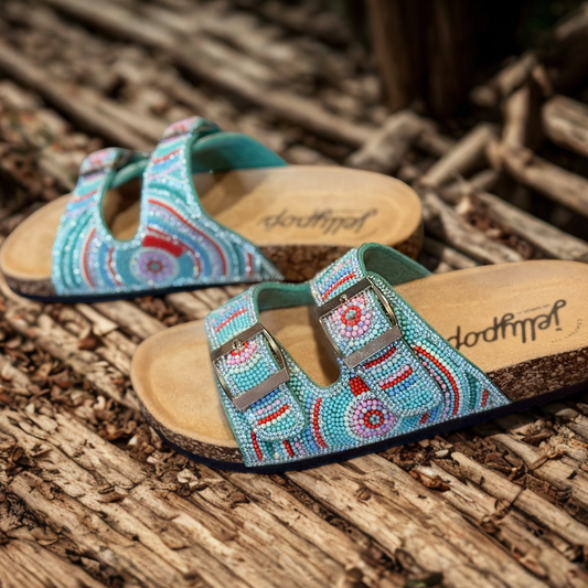 Jellypop-EEVI Sandals-Green