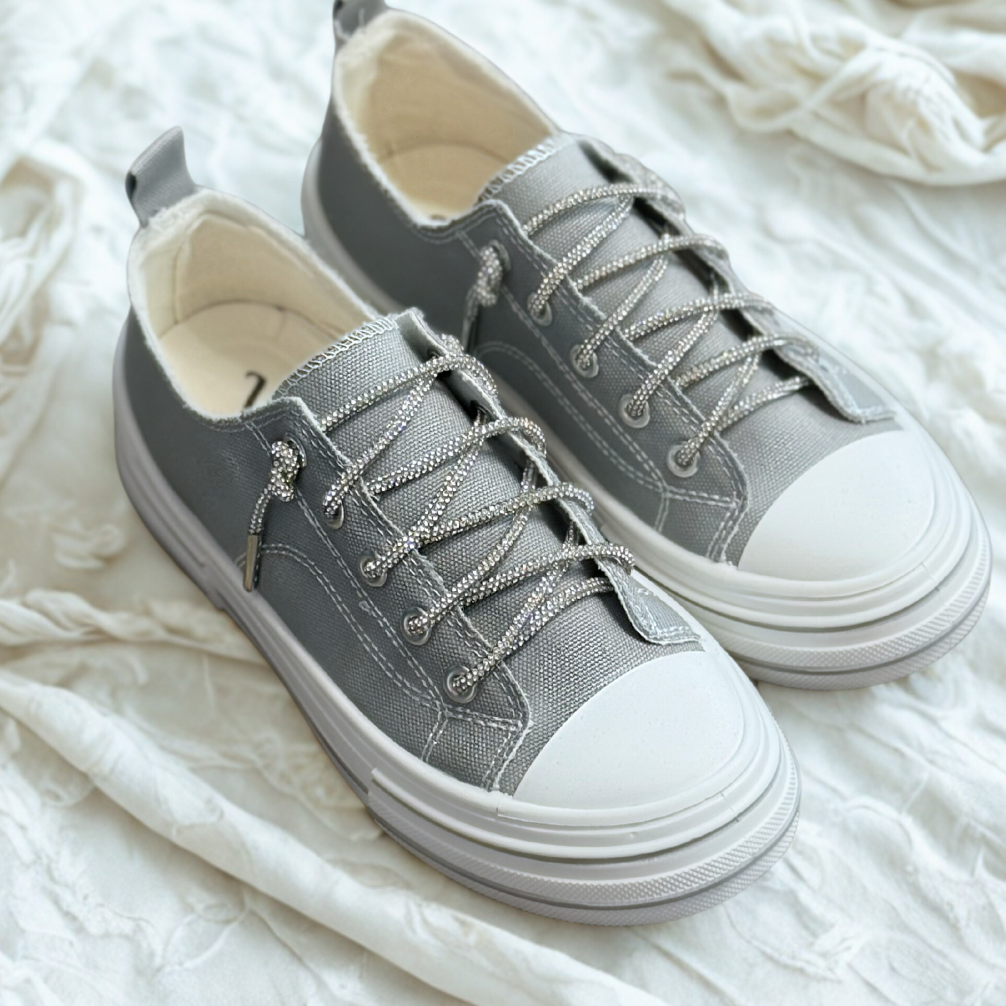Aman Sneakers-Grey – Twisted Sisters Shoetique - Main Image