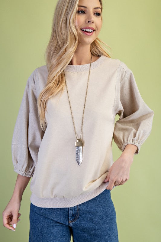 Mix Fabric Top