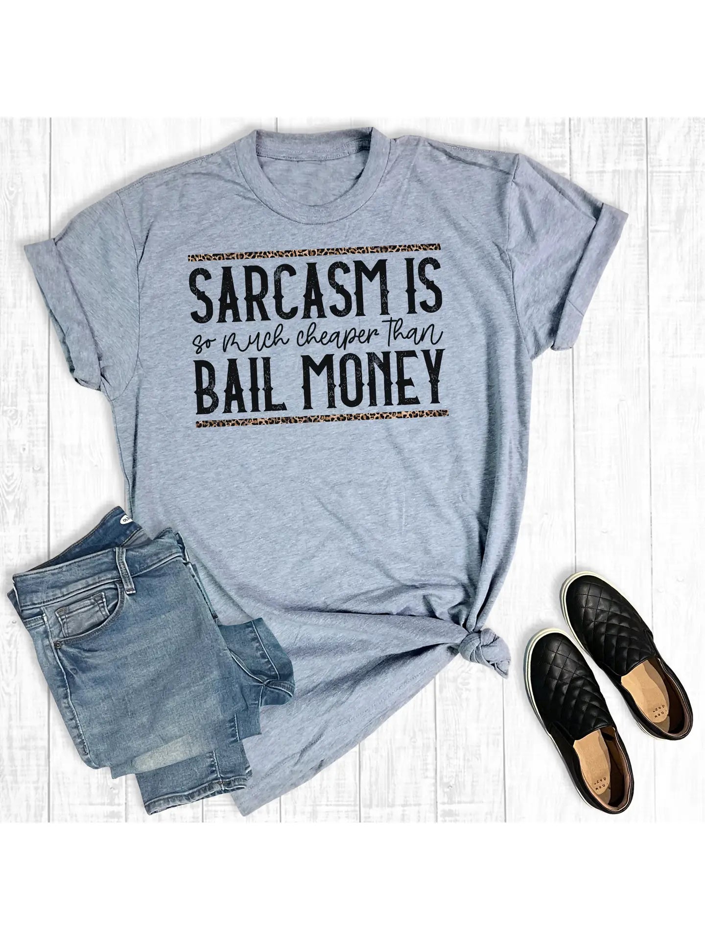 Sarcasm is Cheaper Graphic Tee - Twisted Sisters Shoetique