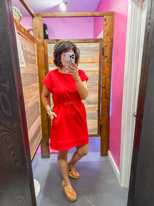 Jersey Drawstring Dress