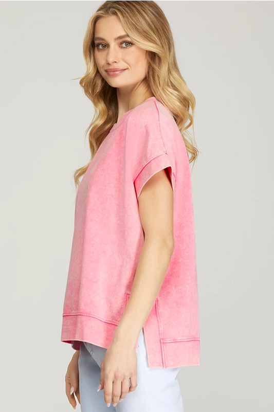 Pink Washed Tee