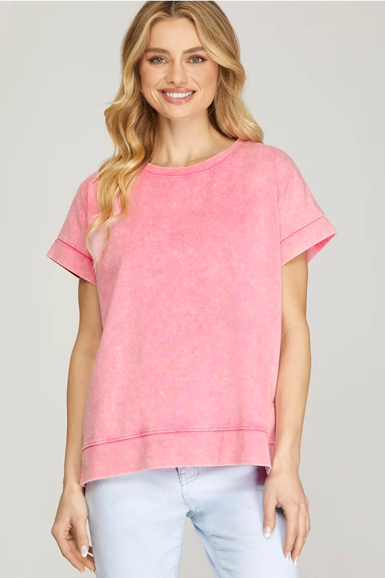 Pink Washed Tee