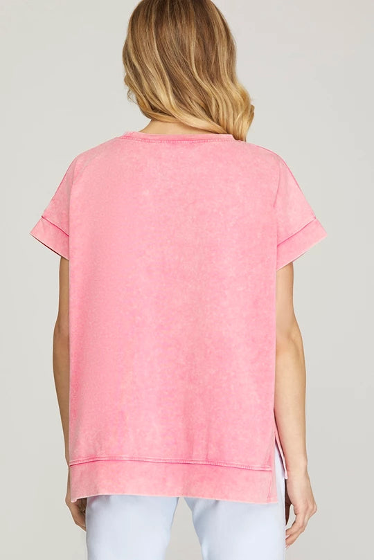 Pink Washed Tee