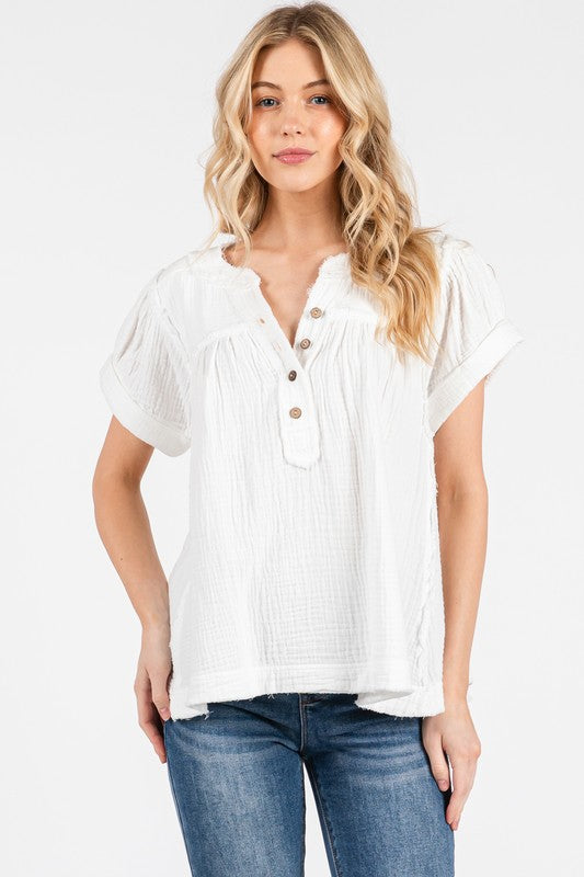 Short Sleeve BabyDoll Top