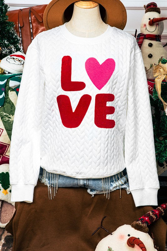 Love Cable Knit Sweater