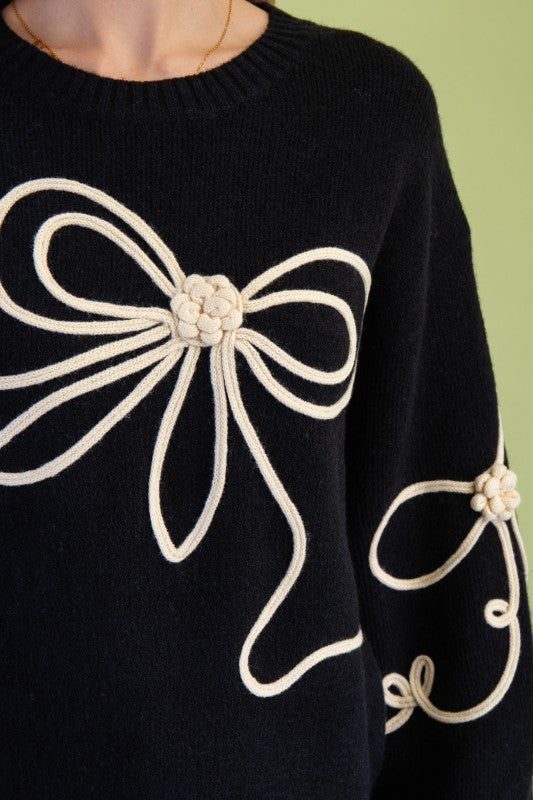 Motif Bow Sweater