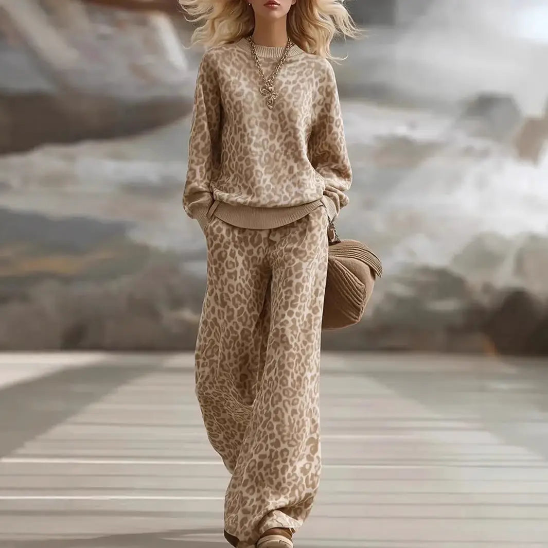 Wildly Cozy Leopard Lounge Set