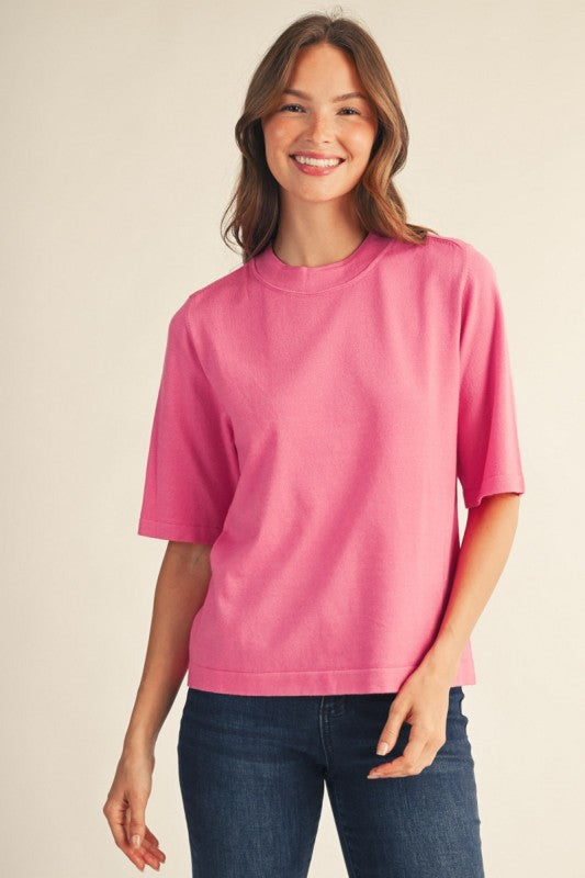 Everyday Luxe Round Neck Sweater Top