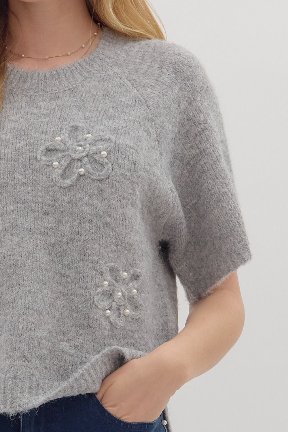 Floral Appliqué Top