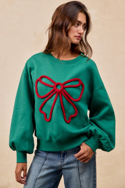 Braided Bow Sweater