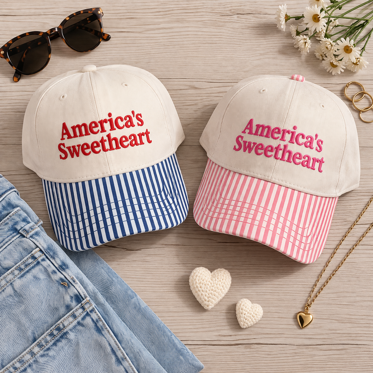 “America’s Sweetheart” Trucker Hat - Twisted Sisters Shoetique