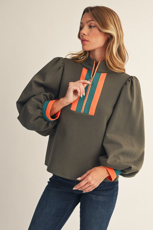 The Tessa Front Zip Top
