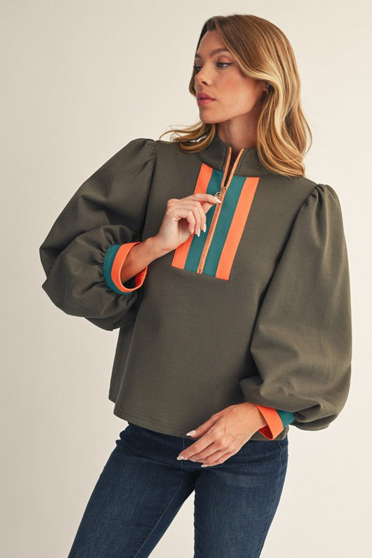 The Tessa Front Zip Top