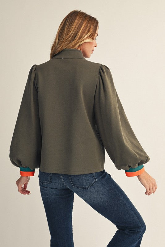The Tessa Front Zip Top