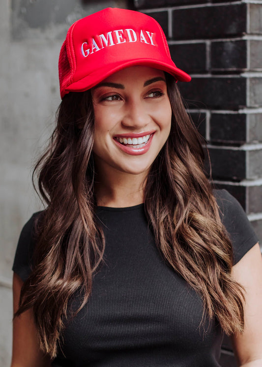 Gameday Trucker Hat-Red