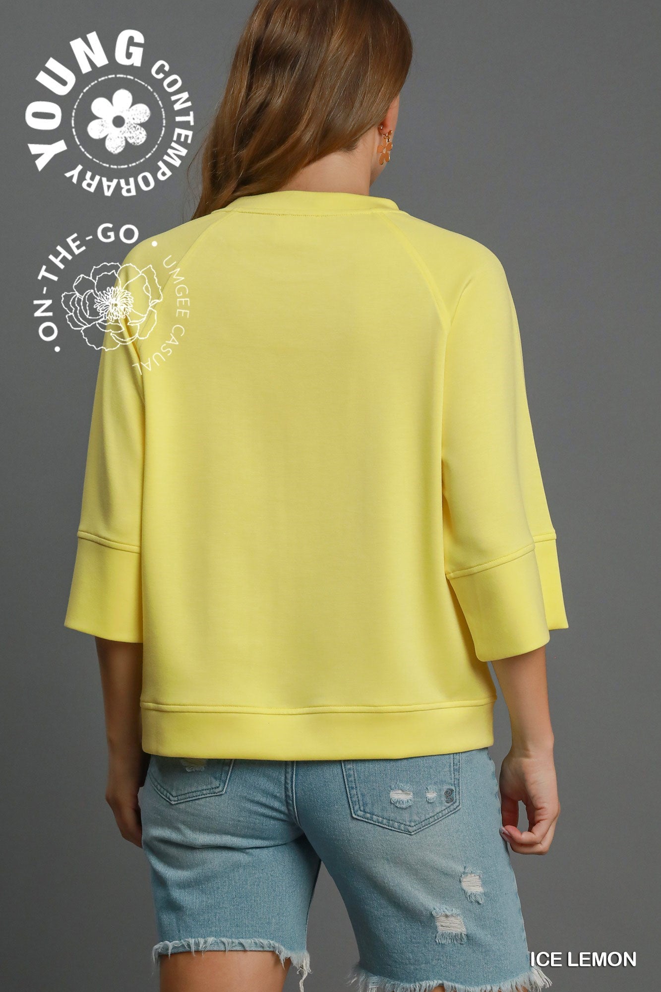 Ice Lemon Raglan Top