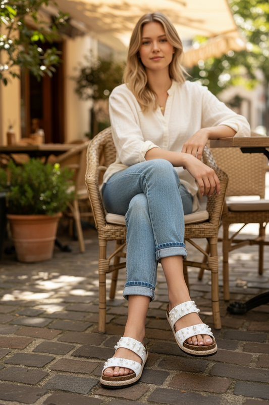 Outwoods-Topaz 4 Sandal-White