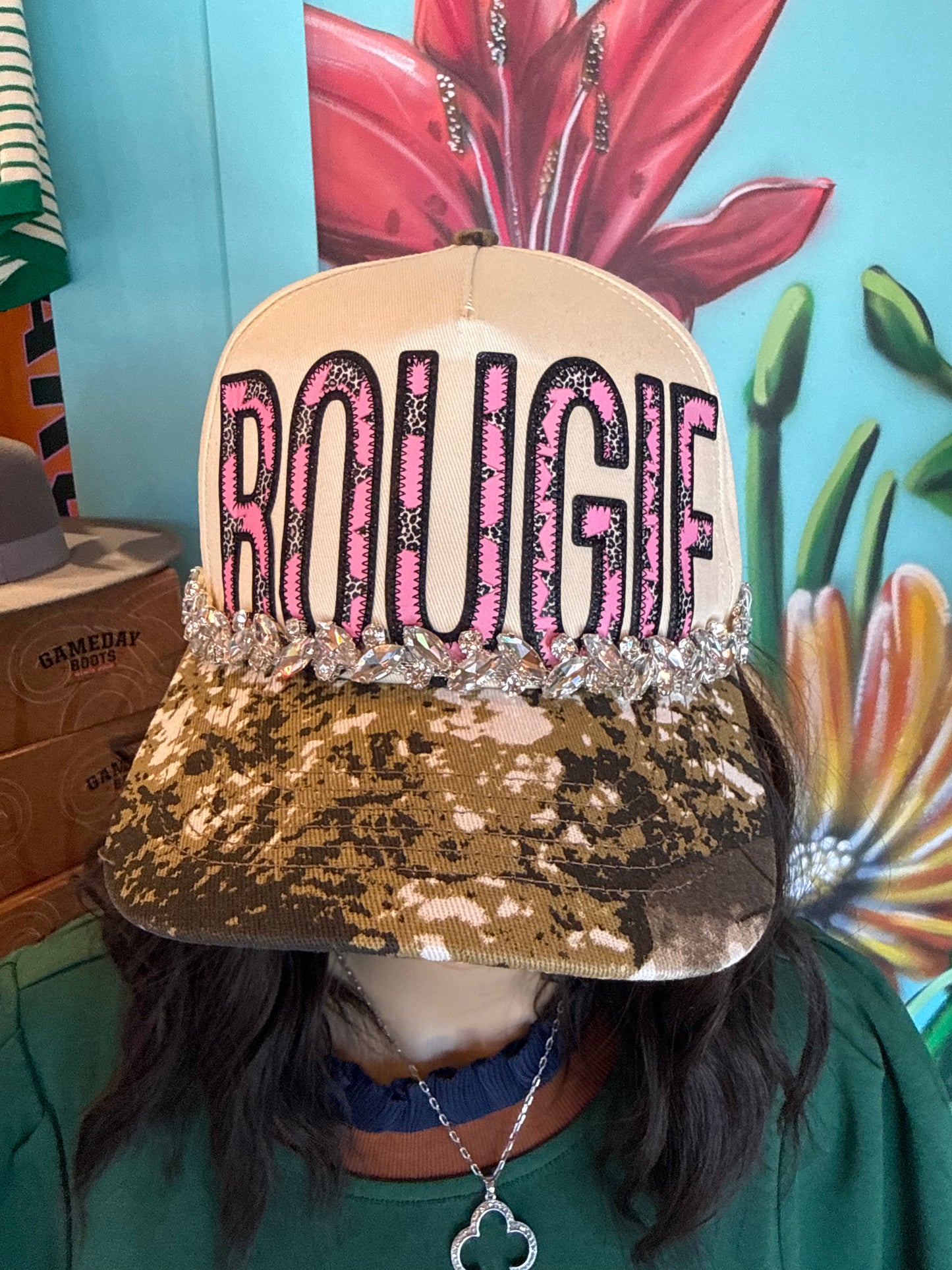Bougie Trucker Hat with Chain